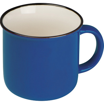 Nostalgietasse aus Keramik, 350ml, blau