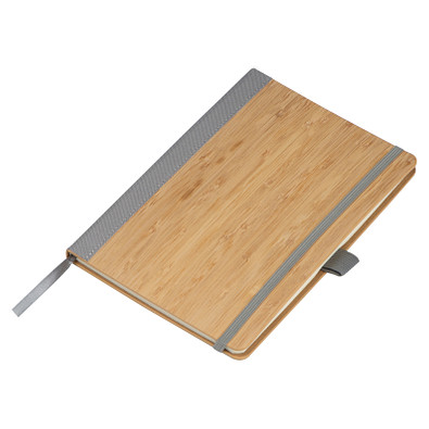 Notizbuch aus Bambus, grau