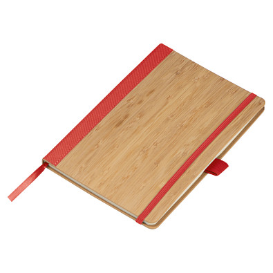 Notizbuch aus Bambus, rot