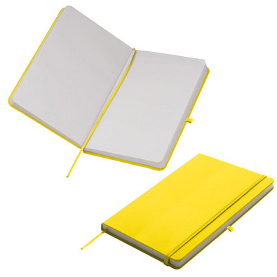 Notizbuch Happy, DIN A5, blanko, gelb