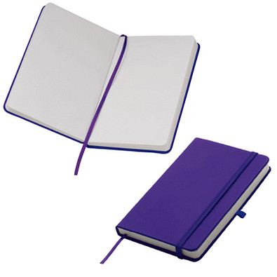 Notizbuch Happy, DIN A6, blanko, lila