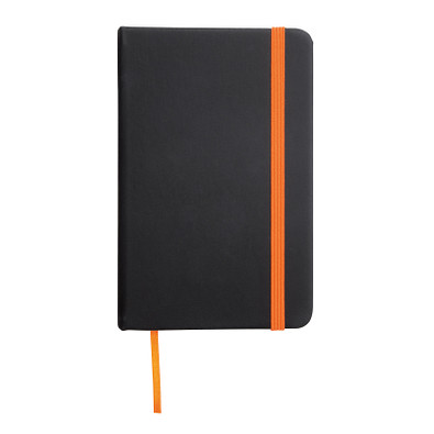 Notizbuch LECTOR im DIN-A6-Format,orange, schwarz
