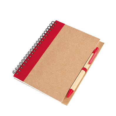 Notizringbuch RECYCLE L,rot