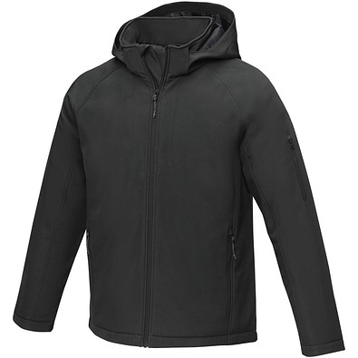 Notus wattierte Softshell Herrenjacke, schwarz, 3XL