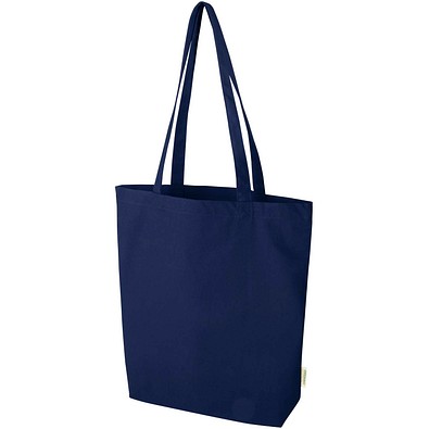 Odisha 180 g/m² OCS Bio-Tragetasche mit breitem Boden 11L, navy