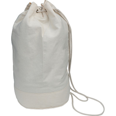 Oeko-Tex® STANDARD 100 Seesack aus Baumwolle mit Kordelzug, weiß Oeko-Tex® STANDARD 100 Seesack aus Baumwolle mit Kordelzug, weiß