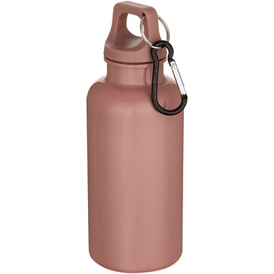 Oregon 400 ml einfarbige RS-zertifizierte Trinkflasche aus recyceltem Kunststoff mit Karabinerhaken, altrosa