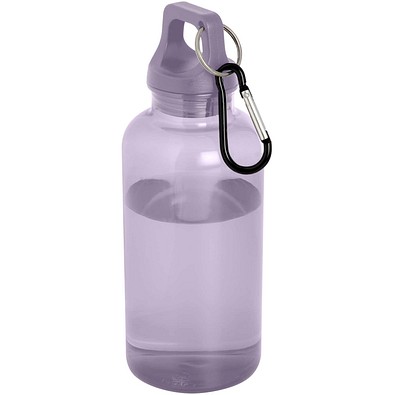Oregon 400 ml RCS-zertifizierte Trinkflasche aus recyceltem Kunststoff mit Karabiner, fliederfarben