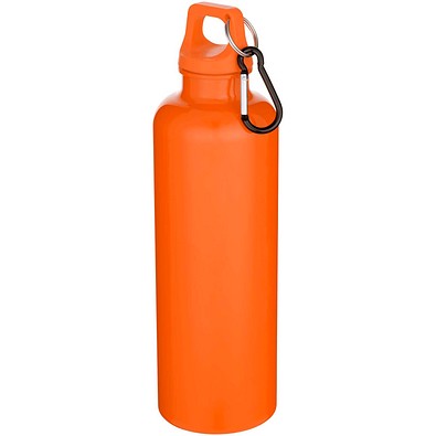 Oregon 750 ml einfarbige RS-zertifizierte Wasserflasche aus recyceltem Kunststoff mit Karabinerhaken, orange