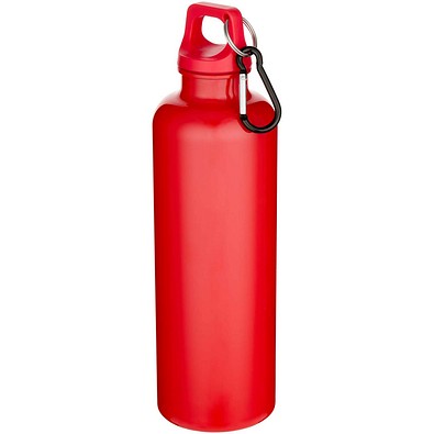 Oregon 750 ml einfarbige RS-zertifizierte Wasserflasche aus recyceltem Kunststoff mit Karabinerhaken, rot