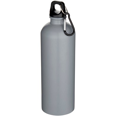 Oregon 750 ml matte RCS-zertifizierte, einwandige Trinkflasche aus recyceltem Edelstahl mit Karabinerhaken, grau