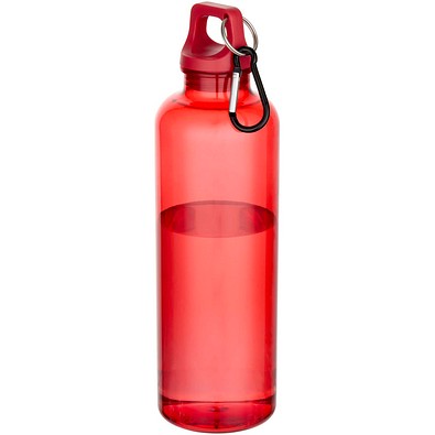 Oregon 750 ml RCS-zertifizierte Trinkflasche aus recyceltem Kunststoff mit Karabinerhaken, rot