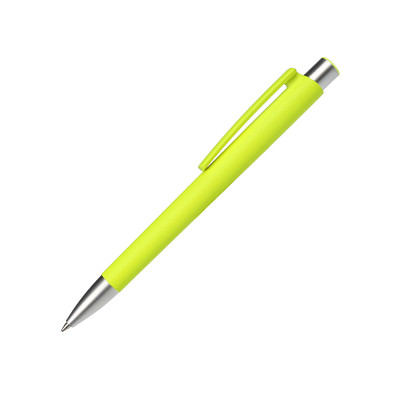burger swiss pen® Kugelschreiber Delta-Neon, blaue Mine, neon-gelb