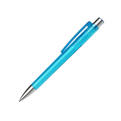 burger swiss pen® Kugelschreiber Delta-Frosted, blaue Mine, hellblau-gefrostet