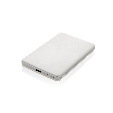 Orion 5.000mAh 5W magnetische Powerbank aus RCS rec. Alu, silber