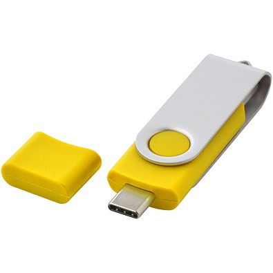 OTG Rotate USB Typ-C Stick, gelb, 1GB