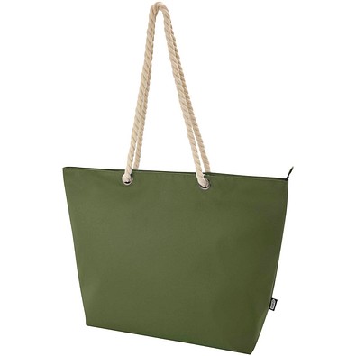 Panama Strandkühltasche mit Kordelgriffen aus recyceltem GRS-Material, 23L, olive