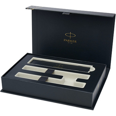Parker IM achromatisches Kugelschreiber- und Tintenroller-Set mit Geschenkbox, grau