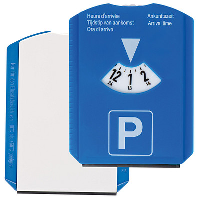 Parkscheibe mit Eiskratzer, blau