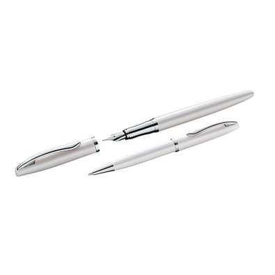 Pelikan Schreibset Jazz Noble Elegance, schwarze Mine, perlweiß-glänzend