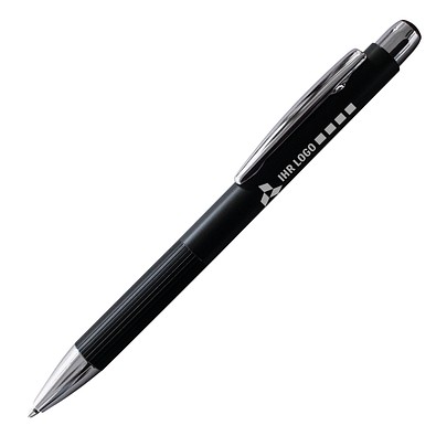 PENKO® Voll-Metall-Kugelschreiber Striscia, schwarz/schwarz