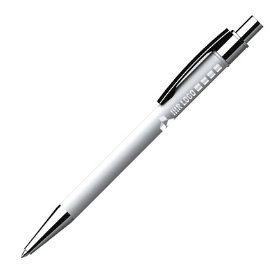 PENKO® Voll-Metall-Kugelschreiber LIPSI Soft, Weiss