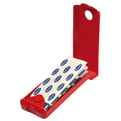 Pflasterbox Stripe, standard-rot