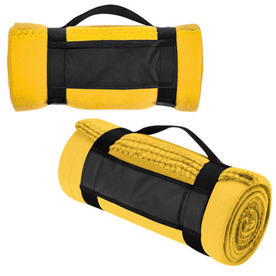 Picknick-Fleece-Decke Softy, gelb