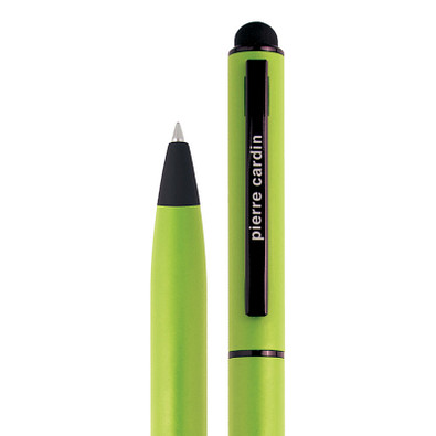 Pierre Cardin Drehkugelschreiber Celebration Stylus, blaue Mine, grün