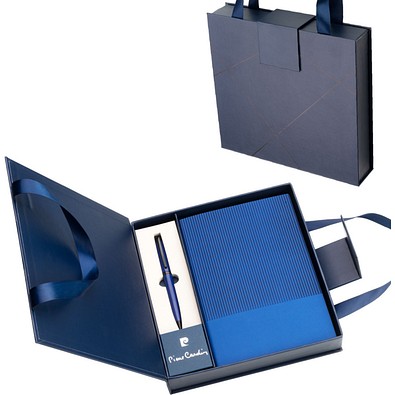 Pierre Cardin® CHANTAL Set aus Kugelschreiber und Notizbuch A5, blau