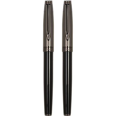 Pierre Cardin® ODETTE SET aus Rollerball Pen und Füllfederhalter, schwarz/gunmetal
