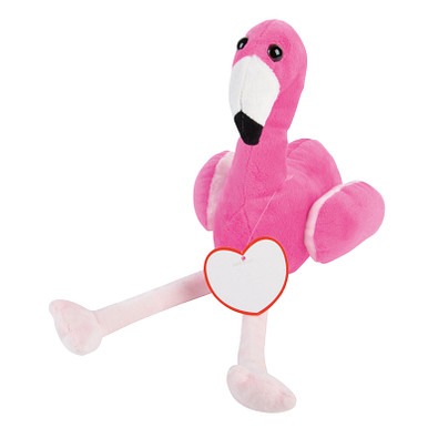Plüsch-Flamingo LUISA,pink, schwarz, weiß
