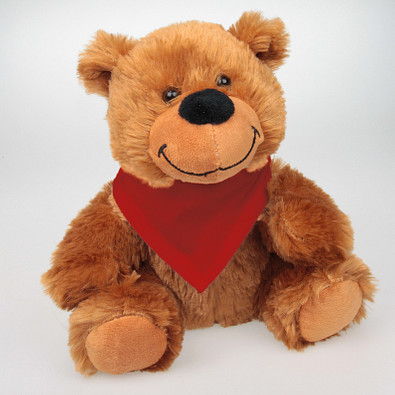 Plüschtier Teddybär Kuno mit Halstuch, rot