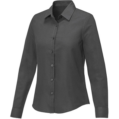 Pollux Damenbluse mit langen Ärmeln, storm grey, XS
