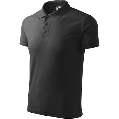 MALFINI Polohemd Herren Pique Polo, L, anthrazit melliert