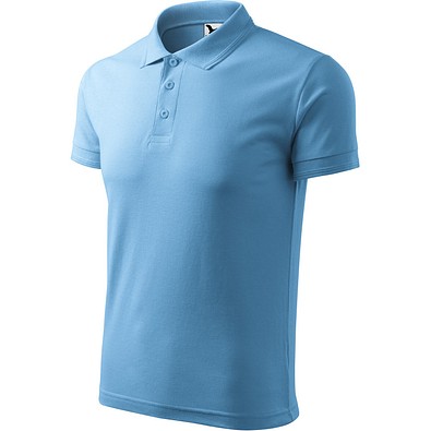 MALFINI Polohemd Herren Pique Polo, L, azureblau