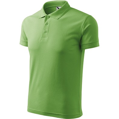 MALFINI Polohemd Herren Pique Polo, L, erbsengrün