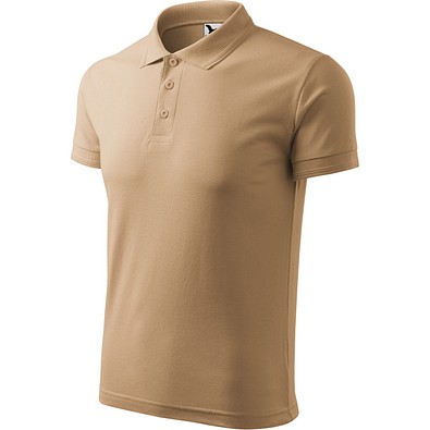 MALFINI Polohemd Herren Pique Polo, L, sand
