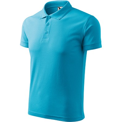 MALFINI Polohemd Herren Pique Polo, L, türkisblau