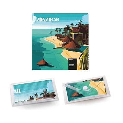 POLYCLEAN Displaytuch 18x18 cm im Etui, weiss / individuell