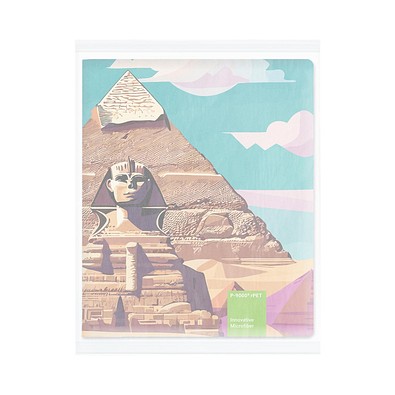 POLYCLEAN rPET Displaytuch 30x20 cm im Pergaminbeutel , weiss / individuell