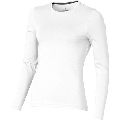 ELEVATE Damen Öko Langarmshirt Ponoka, weiß, XXL
