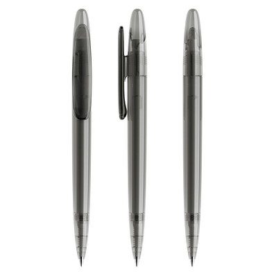 prodir® Drehkugelschreiber DS 5 ohne Metallspitze, blaue Mine, fumé transparent