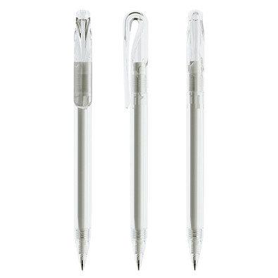 prodir® Drehkugelschreiber DS1 TTT Twist, blaue Mine, klar