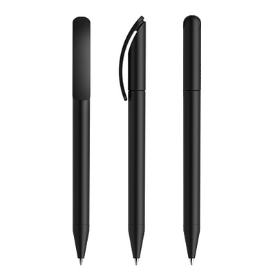 prodir® Drehkugelschreiber DS3 TMM Twist, blaue Mine, schwarz