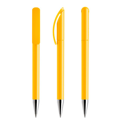 prodir® Drehkugelschreiber DS3 TPC Twist, blaue Mine, gelb