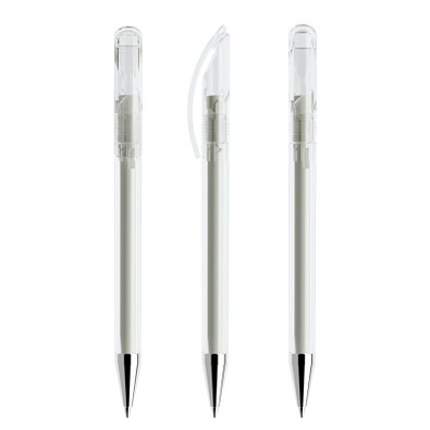 prodir® Drehkugelschreiber DS3 TTC Twist, blaue Mine, klar