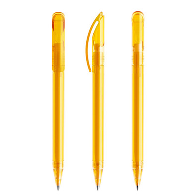 prodir® Drehkugelschreiber DS3 TTT Twist, blaue Mine, gelb