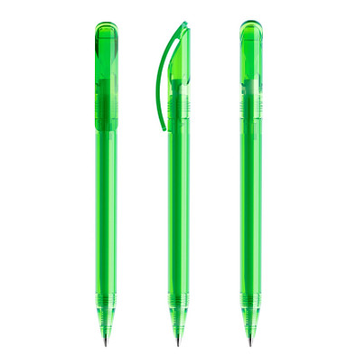 prodir® Drehkugelschreiber DS3 TTT Twist, blaue Mine, hellgrün