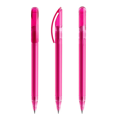 prodir® Drehkugelschreiber DS3 TTT Twist, blaue Mine, pink